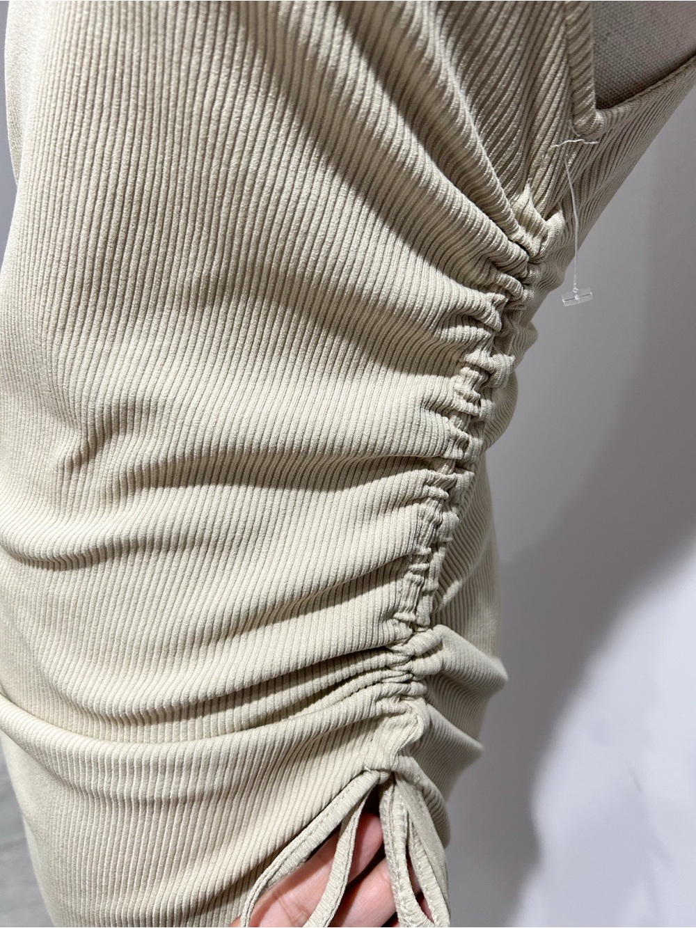 Zara Cream Ribbed Racerback Mini Dress - Picture 4 of 8